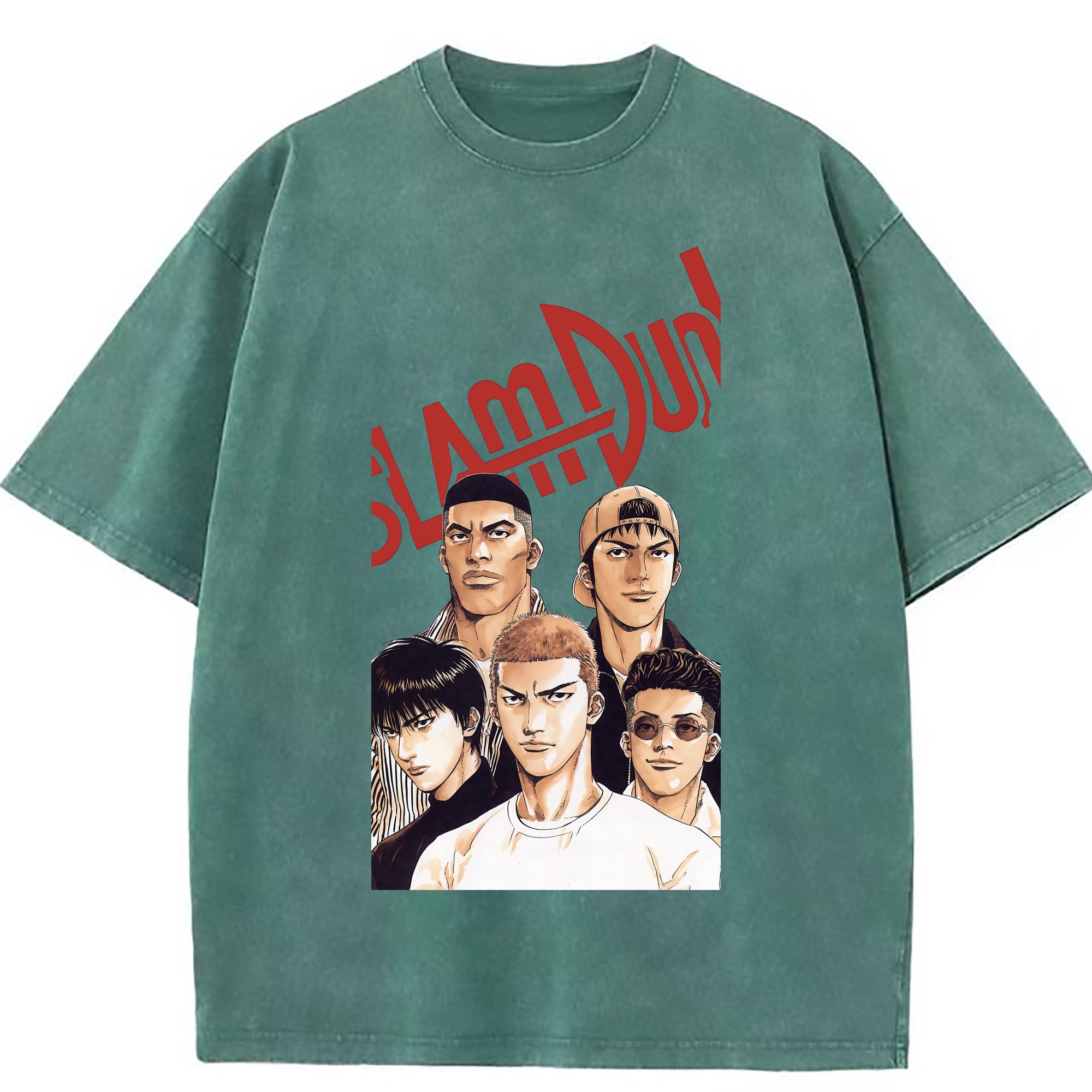 （画像用） SLAM DUNK／スラムダンク 綿100% ヴィンテージ風 半袖Tシャツ（フロントプリント）